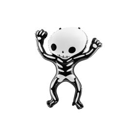 Óriás fólia lufi 45" 115cm csontváz, Halloween