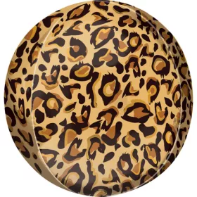 Gömb lufi 16" 40cm Orbz, Leopárd mintával