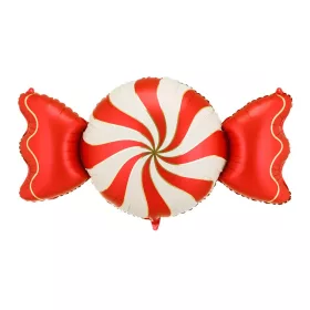 Óriás candy, cukorka lufi 58" 148cm Lollipop, Piros