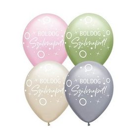   Szülinapi latex lufi 11" 28cm 6db Boldog szülinapot! vegyes