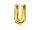 Betű lufi 14" 35cm arany fólia betű, U betű, levegővel tölthető