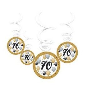 Függő dekoráció, 70-es, 6db, Elegáns, 23056