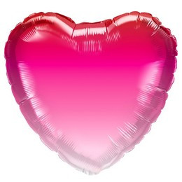 Egyszínű szív fólia lufi 18" 45cm szív 