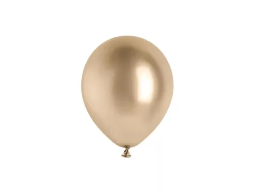 Latex lufi 5" (13cm-es) chrome, Glossy színek -  50db/csomag, Champagne Gold, Arany