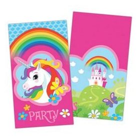 Meghívó borítékkal, Unikornis, Unciorn, 8db, 9902108