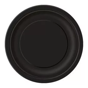 Papírtányér 23cm 8db Fekete p3205
