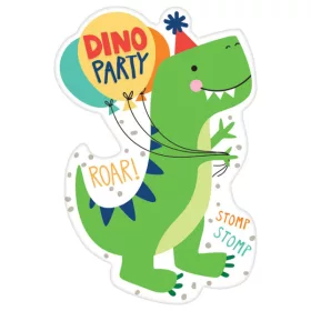 Meghívó borítékkal, Dinoszaurusz, 8db