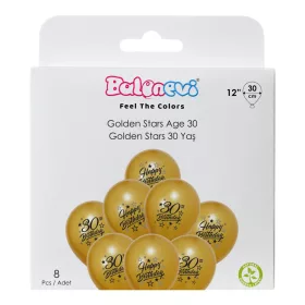 Lufi 12", 30cm 8db Happy Birthday 30-as