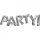Fólia lufi - PARTY! ezüst felirat, csak levegővel tölthető, 83x22cm, 07-3309901