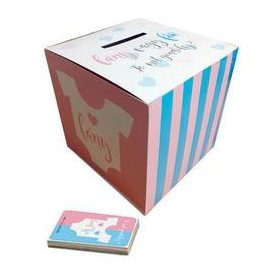 Babaváró bulira szavazódoboz 20db kártyával