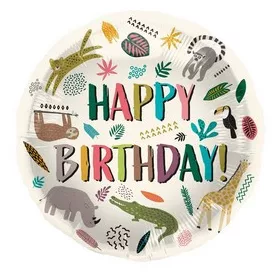 Szülinapi lufi 18" 45cm Happy Birthday, Lajhár