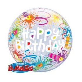 Szülinapi Bubbles lufi 22" 56cm   Happy Birthday