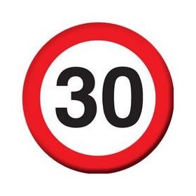   Kitűző számos, Sebességkorlátozó számmal, 30-as, 30427