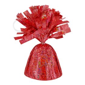 Léggömbsúly, nehezék bojtos, 140g, Holografikus Piros