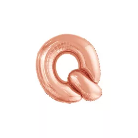 Betű lufi 34" 86cm óriás Rosegold betű, Q betű, 