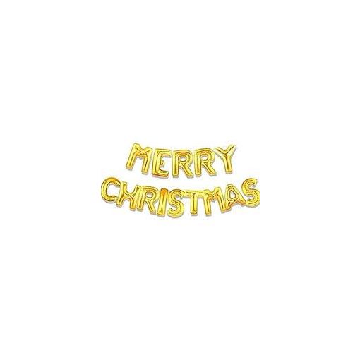 Merry Christmas, arany 16" fólia betűk, csak levegővel tölthető