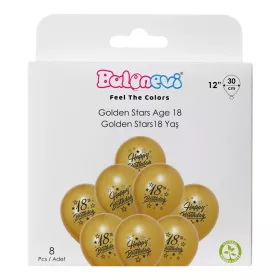 Lufi 12", 30cm 8db Happy Birthday 18-as