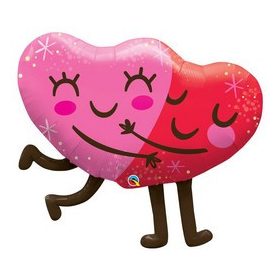 Óriás lufi 36" 91cm ölelkező szív, 97254