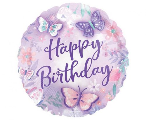 Szülinapi fólia lufi 18" 45cm Happy Birthday