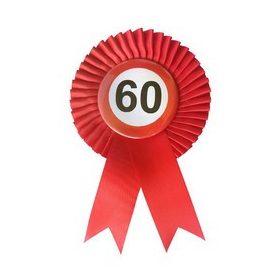   Szalagos kitűző számos, Sebességkorlátozó számmal, 60-as, 24244