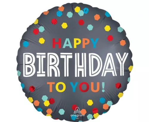 Szülinapi lufi 18" 45cm Happy Birthday