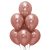 QUALATEX 11" (28cm-es) Chrome Latex léggömb, Réz, q12977