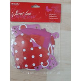 Szív füzér dekoráció 1,7m