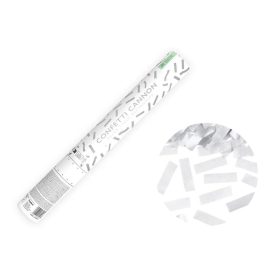   Konfetti ágyú 40cm Ezüst selyempapír téglalapokat kilövő