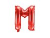 Betű lufi 14" 35cm piros fólia betű, M betű, levegővel tölthető