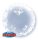 Deco Bubble lufi 24" 61cm krisztálytiszta, átlátszó, pillangó, lepke mintával