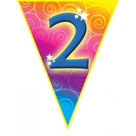 Zászlófüzér 2-es számmal, 5m,