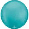 Egyszínű gömb lufi 16" 40cm Orbz, Türkiz
