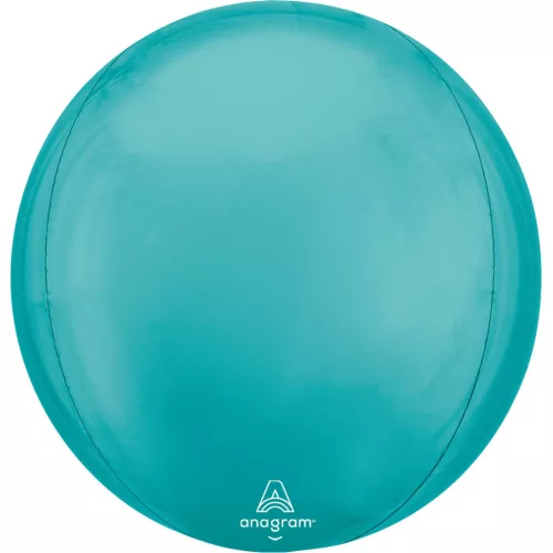 Egyszínű gömb lufi 16" 40cm Orbz, Türkiz