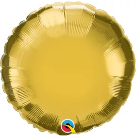 Egyszínű kerek lufi 18" 45cm Gold, Arany, 