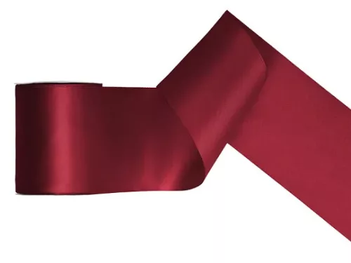 Szaténszalag, 100mmx25m, Bordó