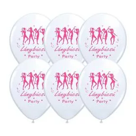   Lánybúcsúra latex lufi 11" 28cm  6db Lánybúcsú Party