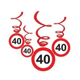   Sebességkorlátozó függő dekoráció 6db-os 40-es számmal, 32995