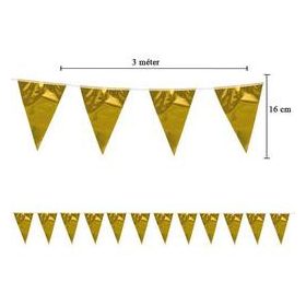 Zászlófüzér 3m, arany, 74700