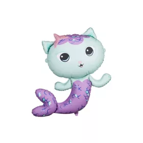   Óriás lufi 32" 80cm Gabby's Dollhouse, Gabi babaháza, Szirénke