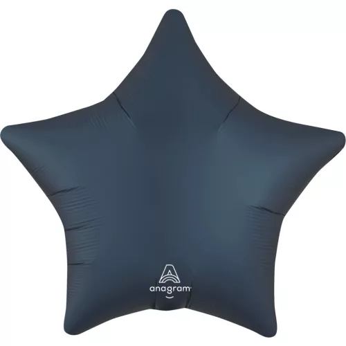 Egyszínű csillag lufi 19" 48cm sötötkék, navy csillag 