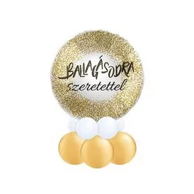   Asztaldísz - lufikompozíció  - ballagásra, diplomaosztóra, mpr-12-1005K