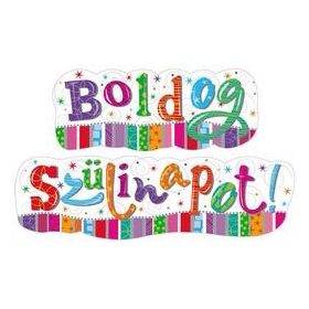 Boldog szülinapot! banner, Radiant, 148x27cm, 33589