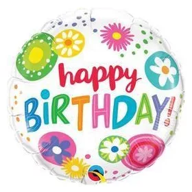 Szülinapi lufi 18" 45cm Happy Birthday