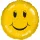 Mosolygó lufi 18" 45cm, smiley face, sárga