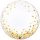Deco Bubble lufi 24" 61cm krisztálytiszta, átlátszó, arany konfetti mintával