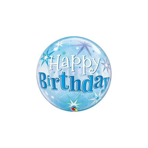 Szülinapi Bubbles lufi 22" 56cm Héliummal töltve Happy Birthday, 48433