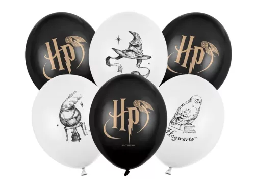 Mintás lufi 11" 28cm 6db Harry Potter