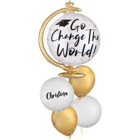   Héliumos luficsokor, ballagásra, egyedi lufival - INGYENES KISZÁLLÍTÁSSAL