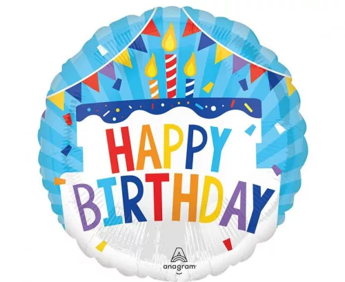 Szülinapi lufi 18" 45cm Happy Birthday