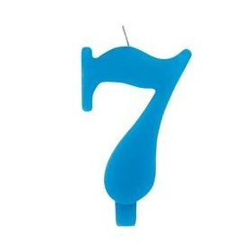 Számgyertya, csillagszórós, kék, 7-es, 50927